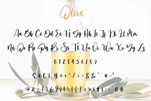 Olive Font Poster 6