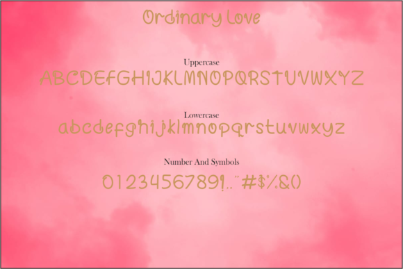 Ordinary Love Font Poster 7