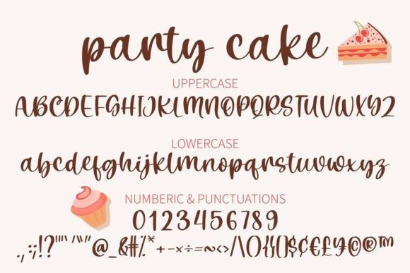 Party Cake Font Poster 5