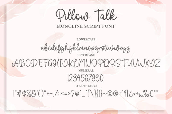 Pillow Talk Font Poster 6