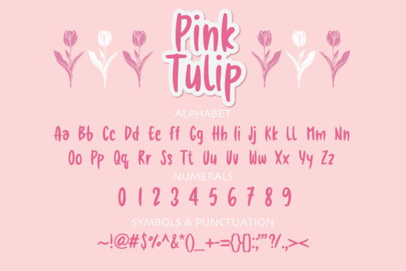 Pink Tulip Font Poster 2