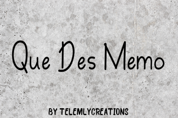 Que Des Memo Font Poster 2