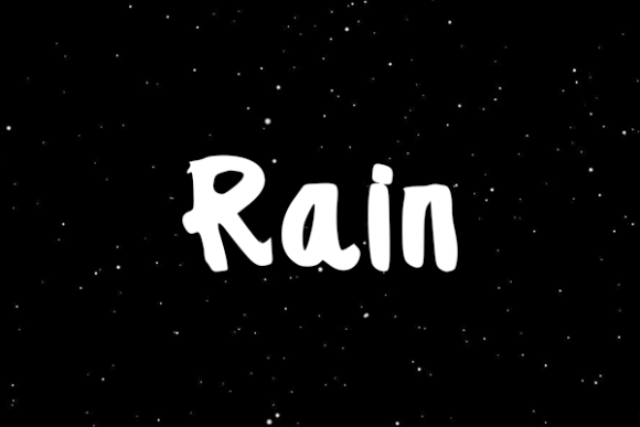 Rain Font Poster 2