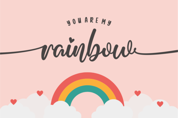 Rainbow After Rain Font Poster 5