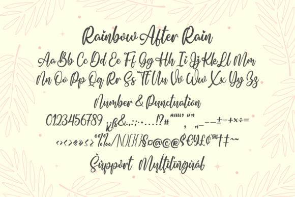 Rainbow After Rain Font Poster 8