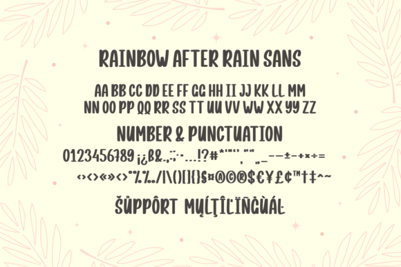 Rainbow After Rain Font Poster 9