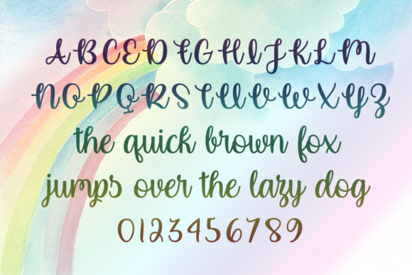 Rainbow in June Font Poster 2