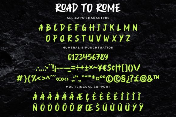 Road to Rome Font Poster 3