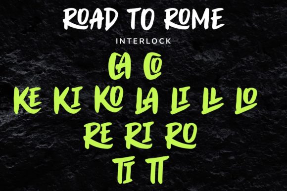 Road to Rome Font Poster 4