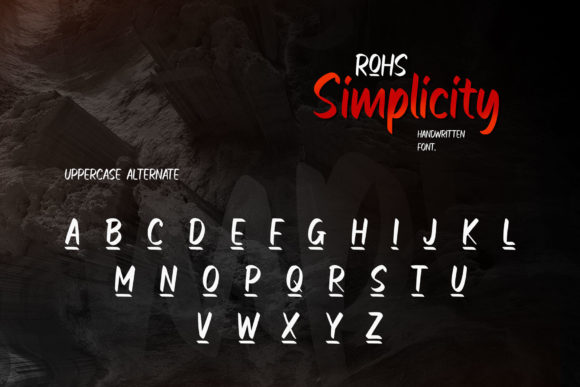 Rohs Simplicity Font Poster 7