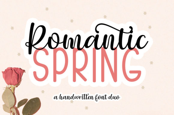 Romantic Spring Font Poster 1