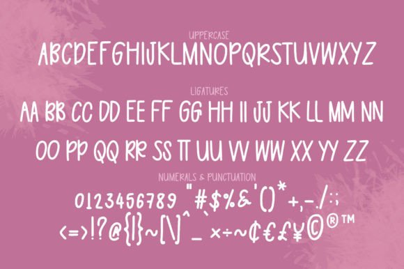 Rose Blossom Font Poster 2