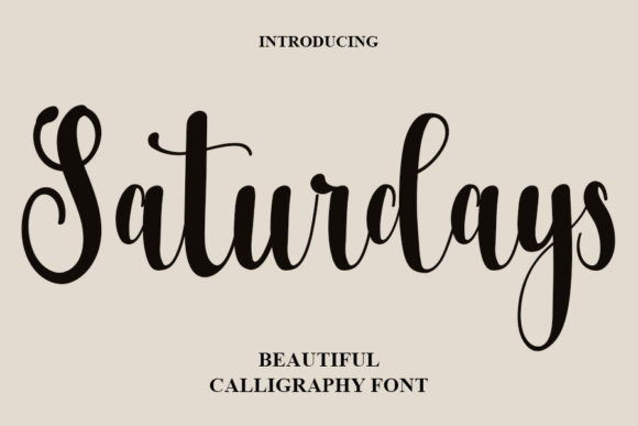 Saturdays Font