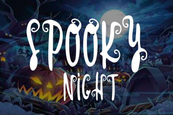 Scary Night Font Poster 3