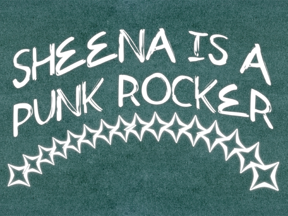 Sheena is a Punk Rocker Font Poster 6