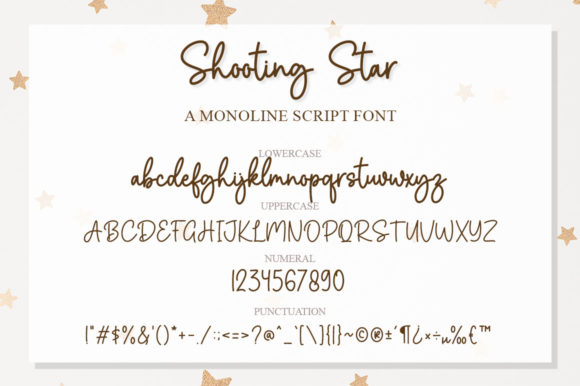 Shooting Star Font Poster 6