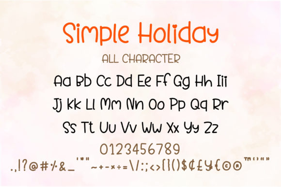 Simple Holiday Font Poster 3