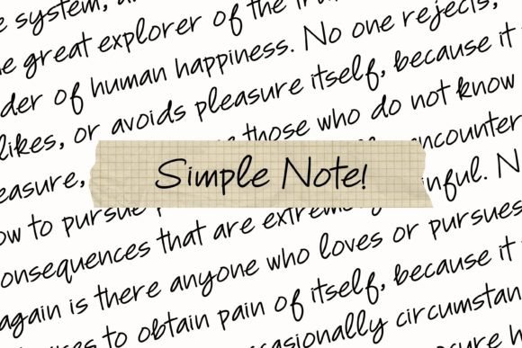 Simple Note Font