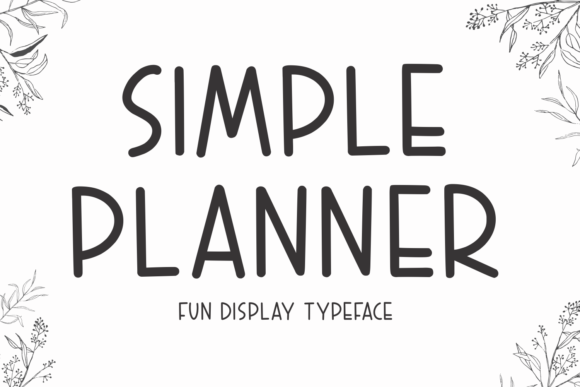 Simple Planner Font Poster 1