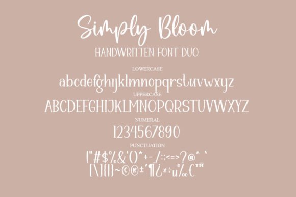 Simply Bloom Duo Font Poster 7