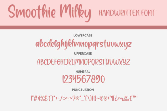 Smoothie Milky Font Poster 6