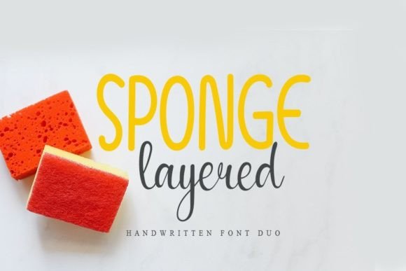 Sponge Layered Font Poster 1