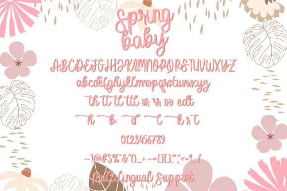 Spring Baby Font Poster 5