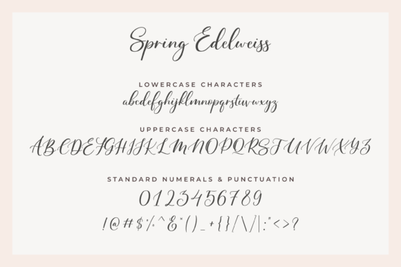 Spring Edelweiss Font Poster 7