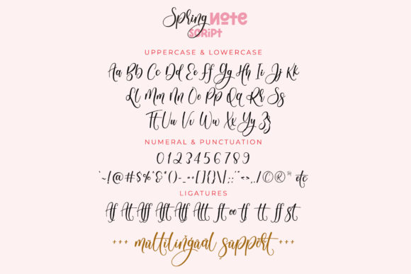 Spring Note Font Poster 8