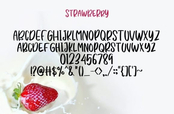 Strawberry Font Poster 9