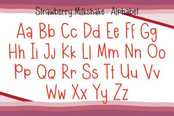 Strawberry Milkshake Font Poster 3