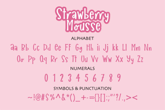 Strawberry Mousse Font Poster 2