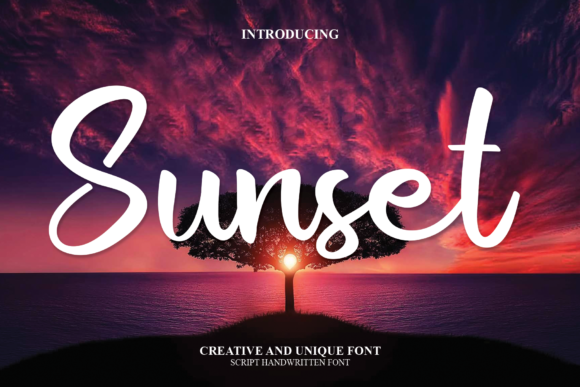 Sunset Font Poster 1