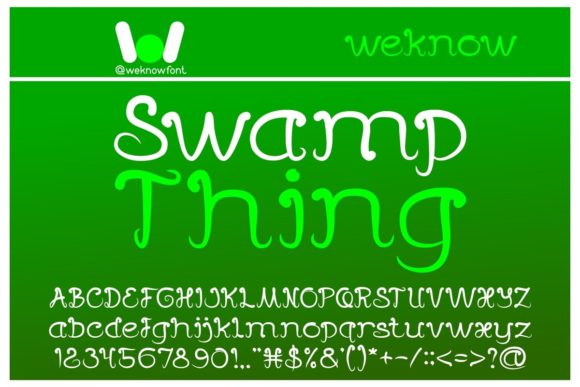 Swamp Thing Font Poster 2