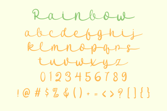 Sweet Lovely Rainbow Font Poster 4