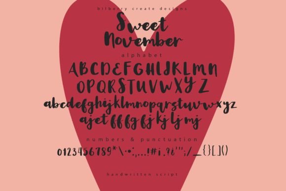 Sweet November Font Poster 7