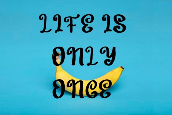 Sweet Yellow Banana Font Poster 2