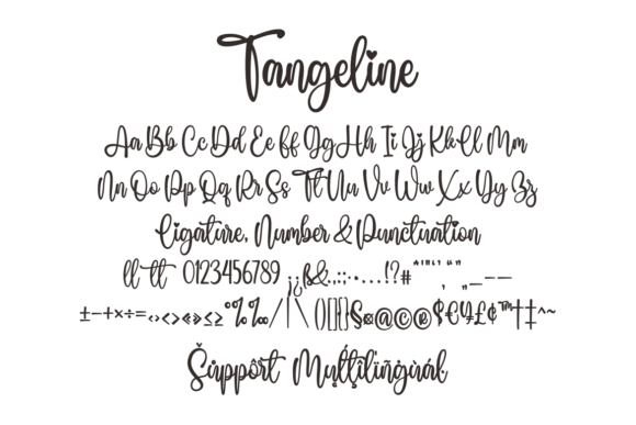 Tangeline Font Poster 6