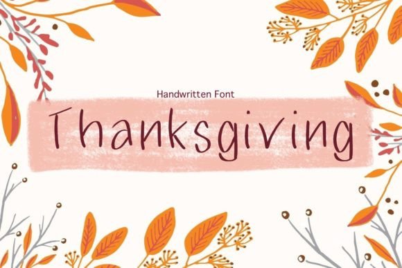 Thanksgiving Font Poster 1