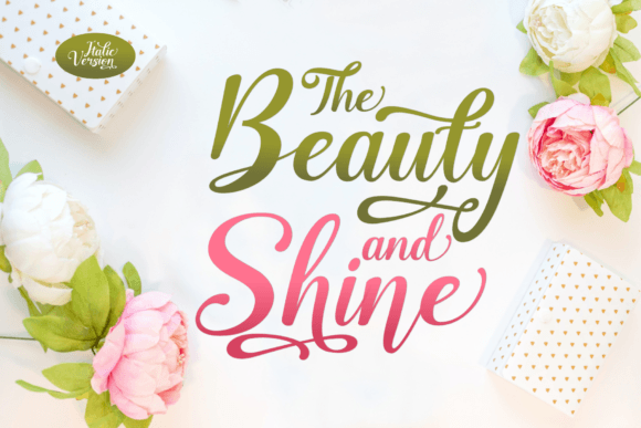 The Beauty and Shine Font Poster 2