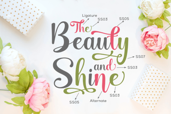 The Beauty and Shine Font Poster 8