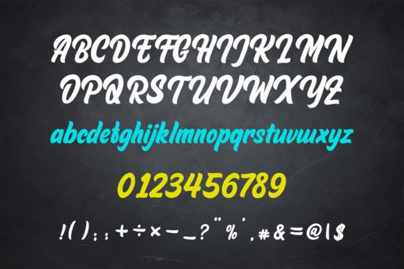 Thick Handwriting Font Poster 5