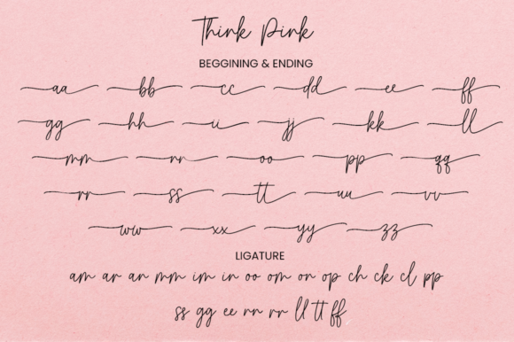 Think Pink Font Poster 11