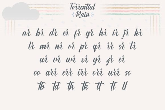 Torrential Rain Font Poster 6