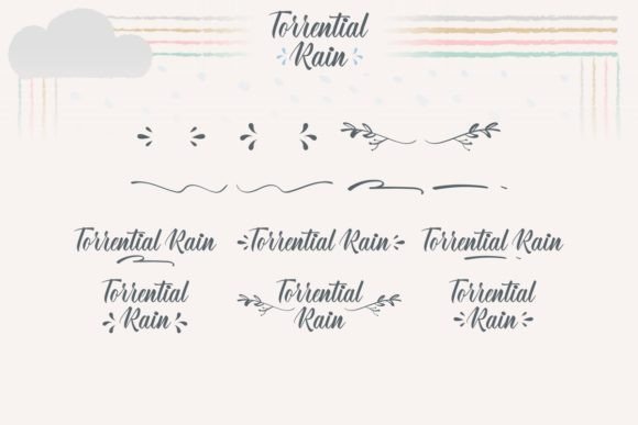 Torrential Rain Font Poster 8