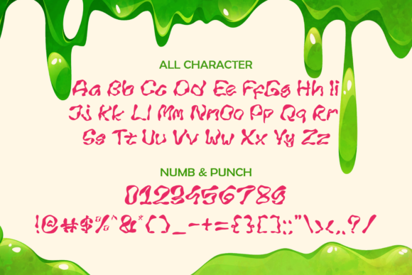 Toxic Slime Font Poster 2