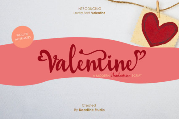 Valentine Font Poster 1