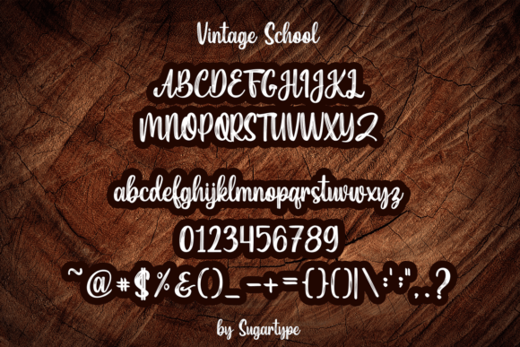 Vintage School Font Poster 6