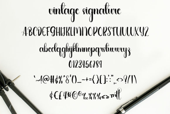 Vintage Signature Font Poster 5