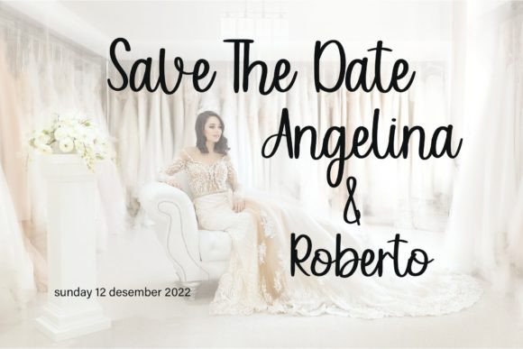 Wedding Dress Font Poster 2